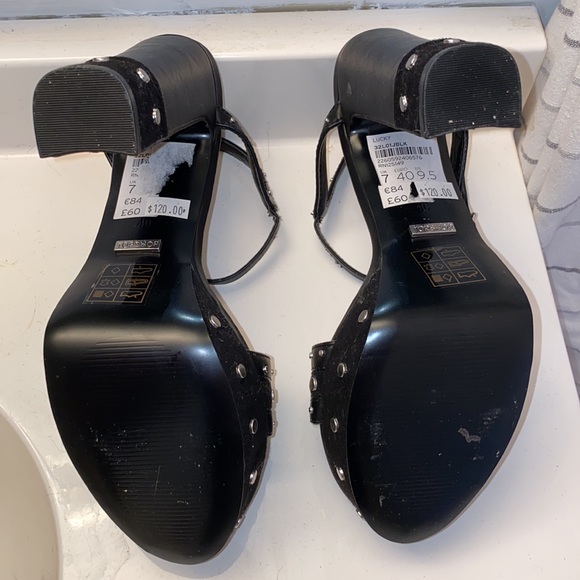 Brand New Topshop Black Studded Heels - Picture 5 of 5